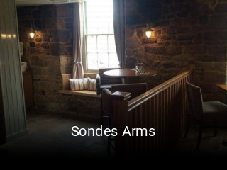 Book a table now at Sondes Arms
