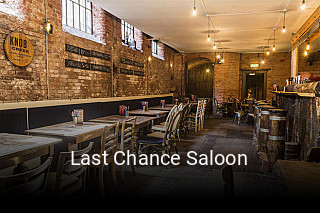 Last Chance Saloon reserve table
