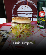 Unik Burgers book table
