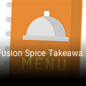 Fusion Spice Takeaway book table
