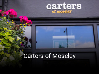 Book a table now at Carters of Moseley