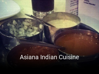 Book a table now at Asiana Indian Cuisine