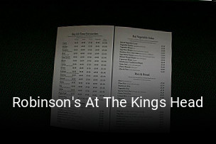 Robinson's At The Kings Head book table