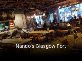 Nando's Glasgow Fort reserve table