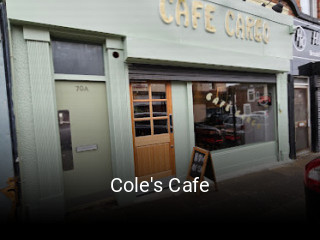 Cole's Cafe reservation