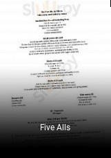 Five Alls table reservation