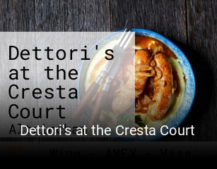 Dettori's at the Cresta Court table reservation