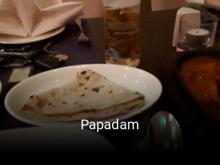 Book a table now at Papadam