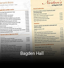 Book a table now at Bagden Hall