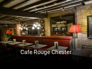 Cafe Rouge Chester book table